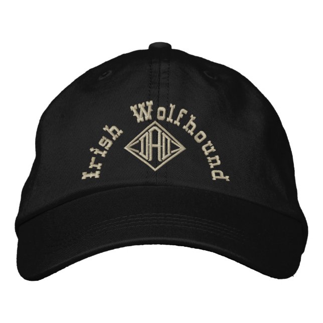 Irish Wolfhound Dad Gifts Embroidered Hat (Front)