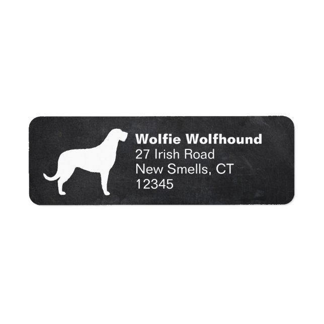Irish Wolfhound Dog Breed Silhouette (Front)