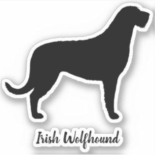Irish Wolfhound Dog Breed Silhouette Vinyl Sticker