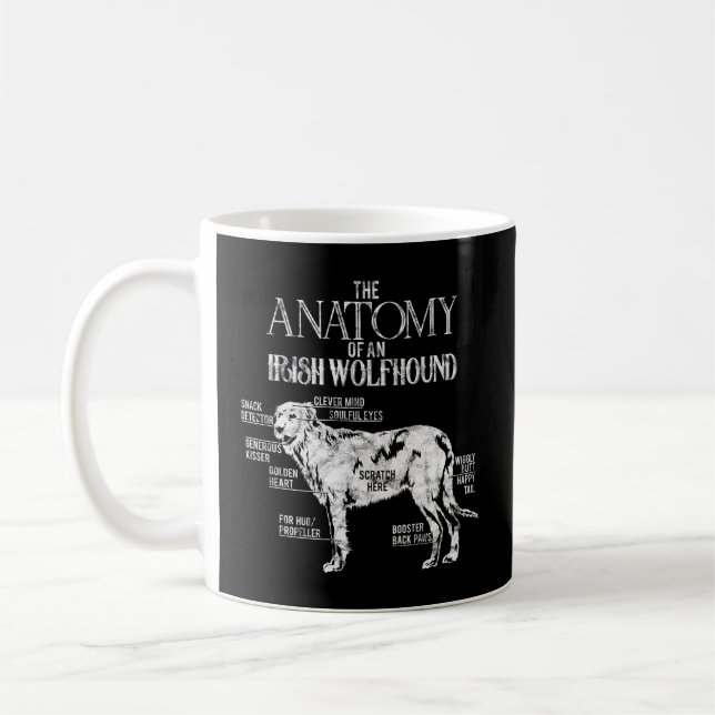 Irish Wolfhound Dog- Coffee Mug (Left)