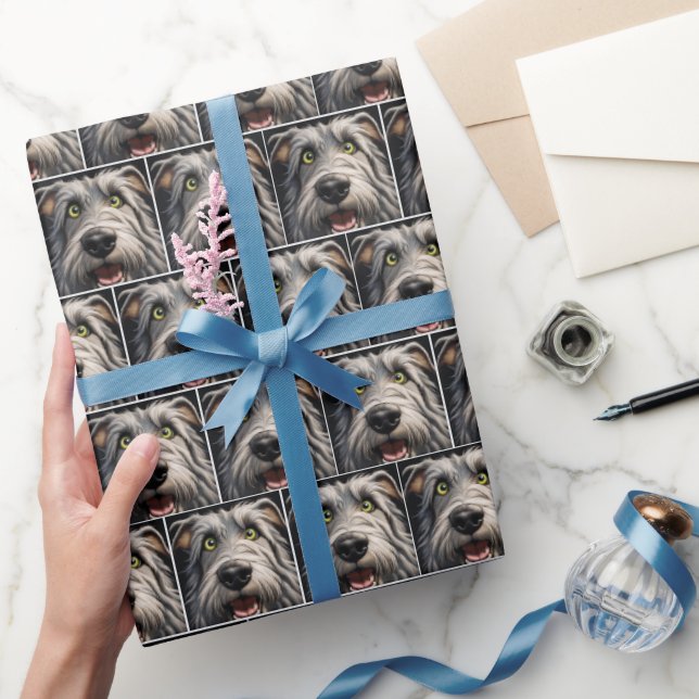 Irish Wolfhound Dog Humour Wrapping Paper (Gifting)