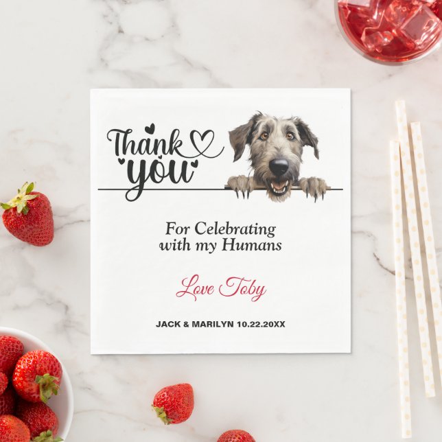 Irish Wolfhound Dog Paper Napkin (Insitu)