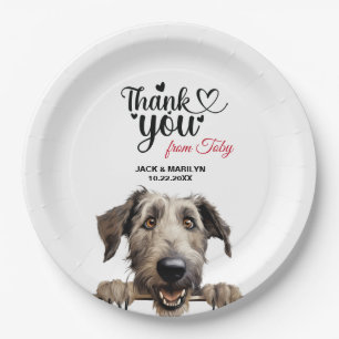 Irish Wolfhound Dog Paper Plate