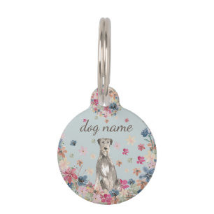 Irish wolfhound dog puppy pet tag