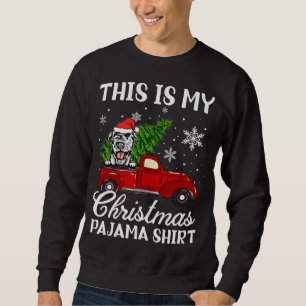 Irish Wolfhound Dog Riding Red Truck With Christma Sweatshirt