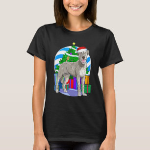 Irish Wolfhound Dog Santa Christmas Tree Decor T-Shirt