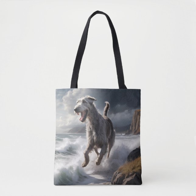 Irish Wolfhound Elegant Shoulder Tote Bag (Front)