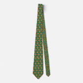 Irish Wolfhound Green and Yellow & Green Men's Tie (Front)