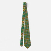 Irish Wolfhound Green and Yellow & Green Men's Tie (Back)