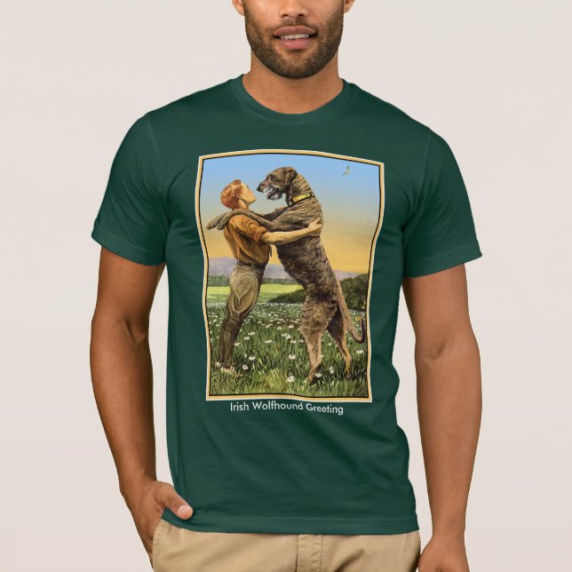 Irish Wolfhound Greeting T-Shirt (Front)