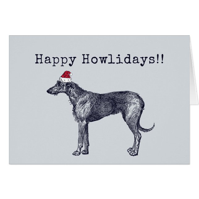 Irish Wolfhound Holiday Card (Front Horizontal)