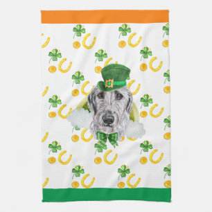 Irish Wolfhound Holiday Home Decor St Patricks Day Tea Towel