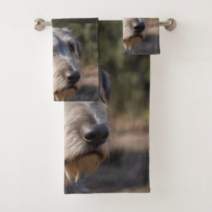 Irish Wolfhound I Am Not Amused, Bath Towel Set