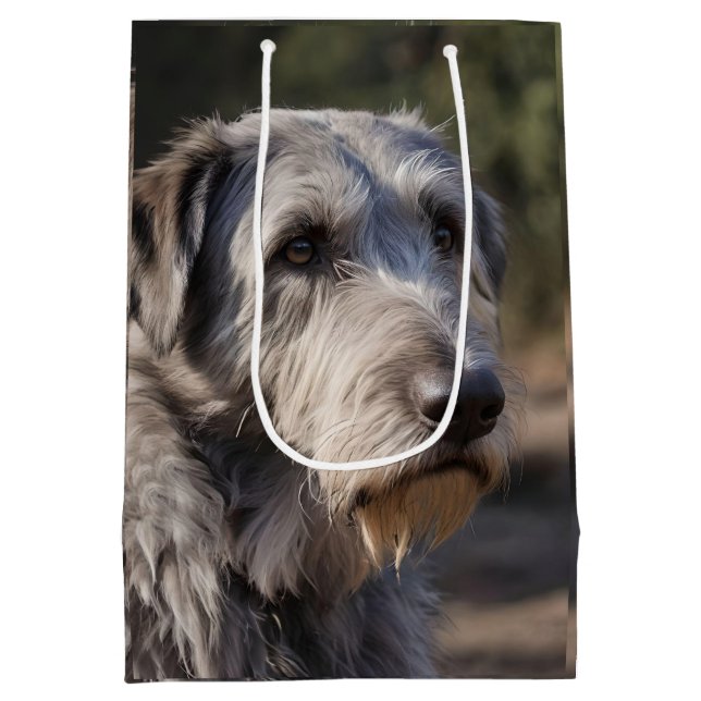 Irish Wolfhound I Am Not Amused,  Medium Gift Bag (Back)