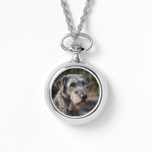 Irish Wolfhound I Am Not Amused, Necklace Watch