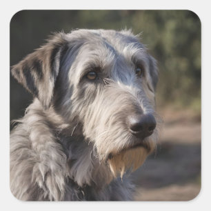 Irish Wolfhound I Am Not Amused,  Square Sticker