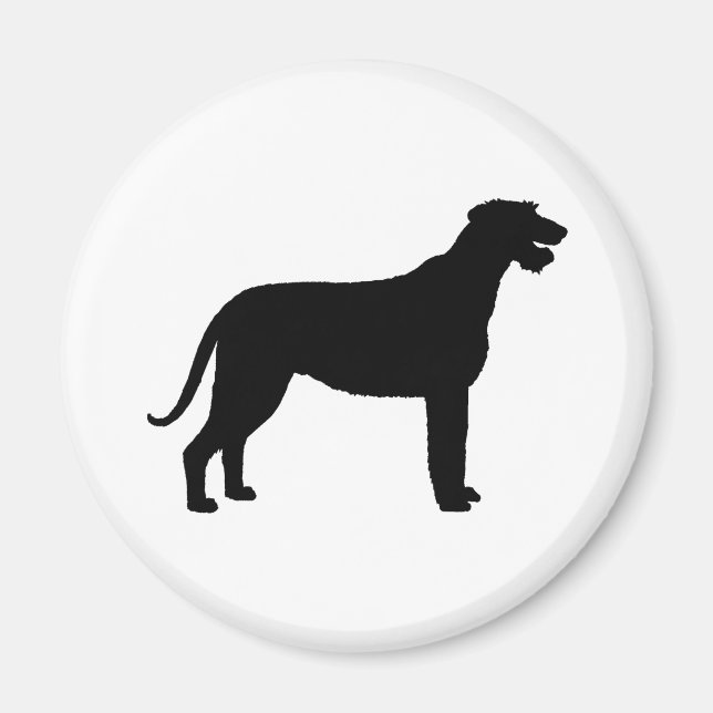 Irish Wolfhound (in black) Magnet (Front)