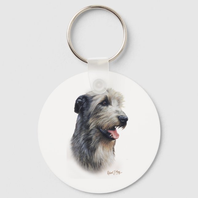 Irish Wolfhound Key Ring (Front)