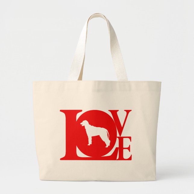 Irish Wolfhound Large Tote Bag (Front)