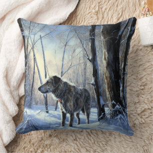 Irish Wolfhound  Let It Snow Christmas Cushion