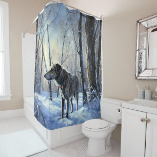 Irish Wolfhound Let It Snow Christmas Shower Curtain