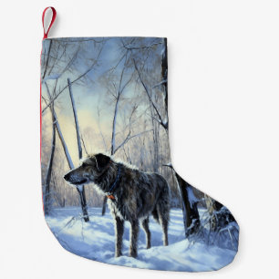 Irish Wolfhound  Let It Snow Christmas Small Christmas Stocking