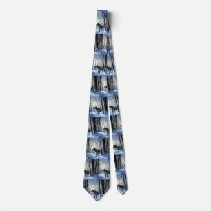 Irish Wolfhound Let It Snow Christmas Tie