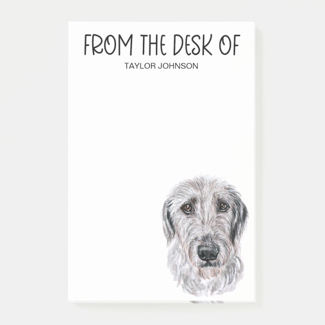 Irish Wolfhound Lover Post-it Notes (Front)