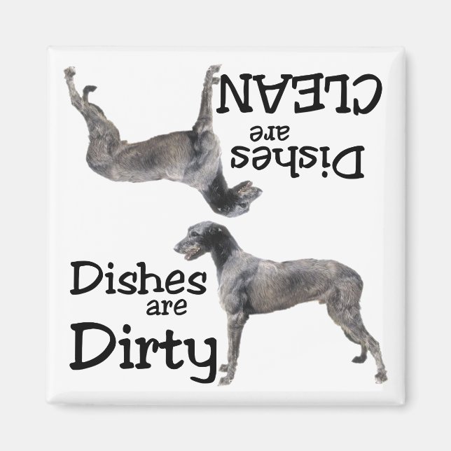 Irish Wolfhound Lovers Dishwasher Magnet (Front)