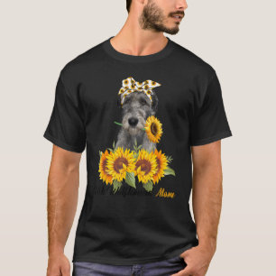 Irish Wolfhound Mum Sunflower Summer Dog Mum Mama  T-Shirt