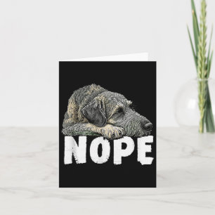 Irish Wolfhound Nope Funny Lazy Pet Dog Cute  Card