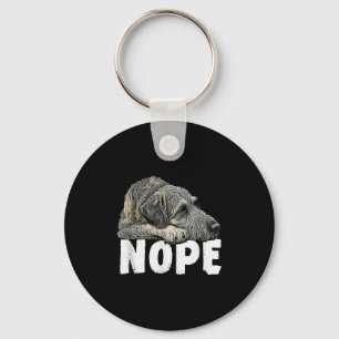 Irish Wolfhound Nope Funny Lazy Pet Dog Cute Key Ring