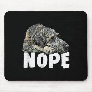 Irish Wolfhound Nope Funny Lazy Pet Dog Cute Mouse Mat