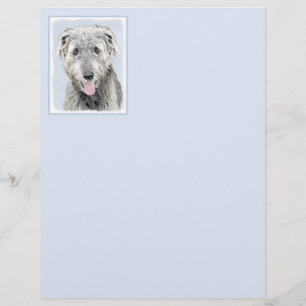 Irish Wolfhound Painting - Cute Original Dog Art