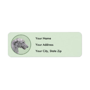 Irish Wolfhound Painting - Cute Original Dog Art