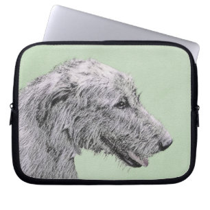 Irish Wolfhound Painting - Cute Original Dog Art Laptop Sleeve