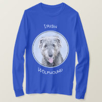 Irish Wolfhound Painting - Cute Original Dog Art