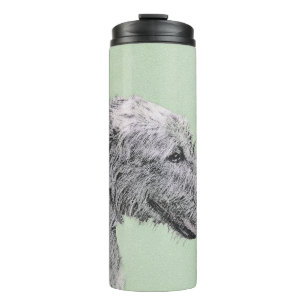 Irish Wolfhound Painting - Cute Original Dog Art Thermal Tumbler