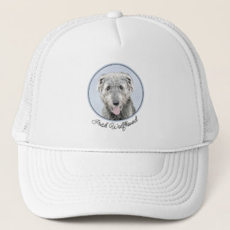 Irish Wolfhound Painting - Cute Original Dog Art Trucker Hat