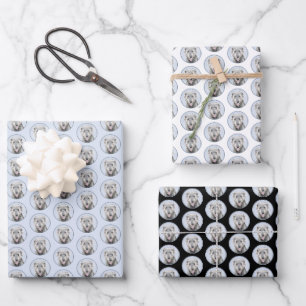 Irish Wolfhound Painting - Cute Original Dog Art Wrapping Paper Sheet