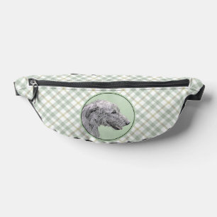 Irish Wolfhound Painting Grey Original Dog Art Bum Bags