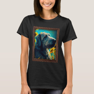 Irish Wolfhound Painting Sunflower Flower Mom Wome T-Shirt