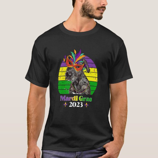 Irish Wolfhound Party Dog Mardi Gras 2023 T-Shirt (Front)
