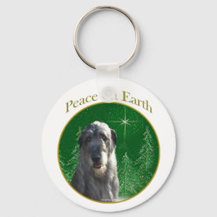 Irish Wolfhound Peace Key Ring