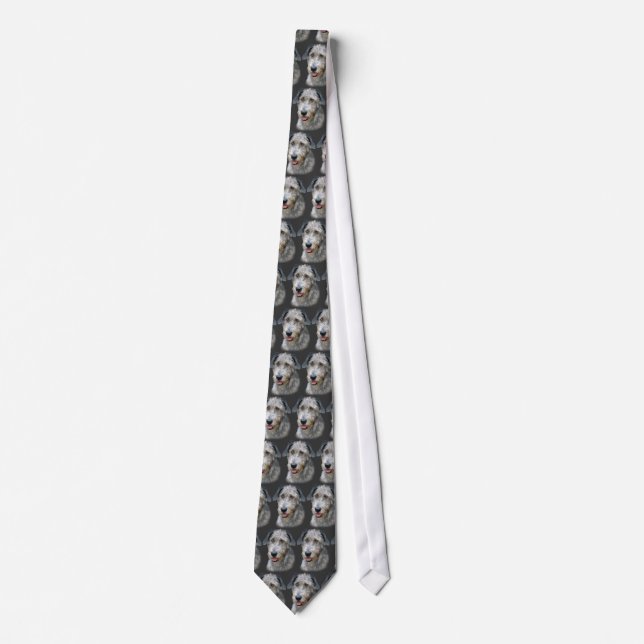 Irish Wolfhound Portrait Tie (Front)