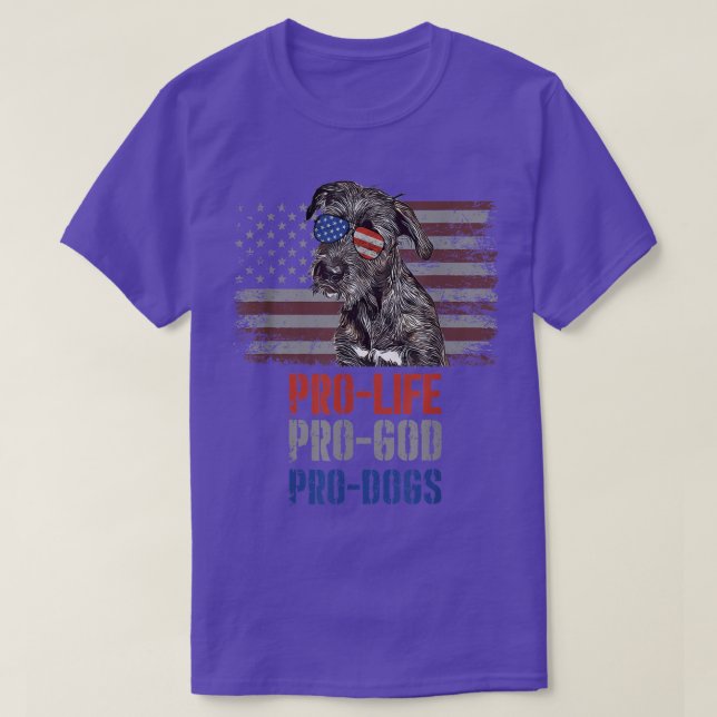 Irish Wolfhound Pro Life Pro God Pro Dogs  T-Shirt (Design Front)