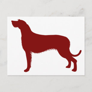 Irish Wolfhound (Red) Postcard