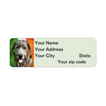 Irish Wolfhound Return Address Label