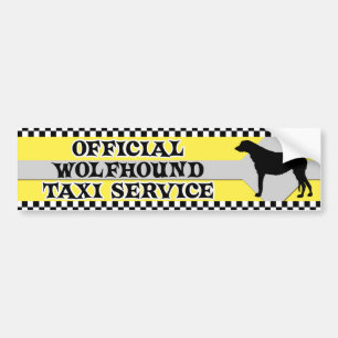 Irish Wolfhound Taxi Service Bumper Sticker