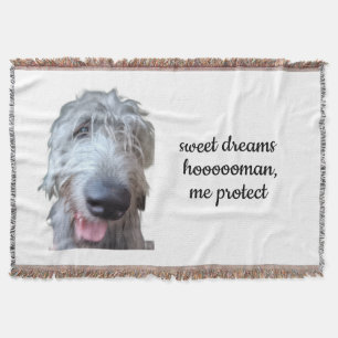Irish Wolfhound Throw Blanket – Sweet Dreams